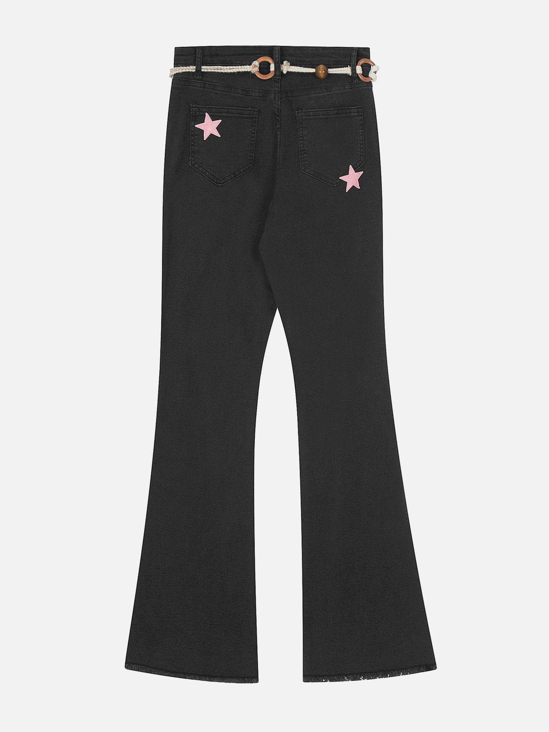 Helmiss - Long Belt Embroidery Star Jeans- Streetwear Fashion - helmiss.com