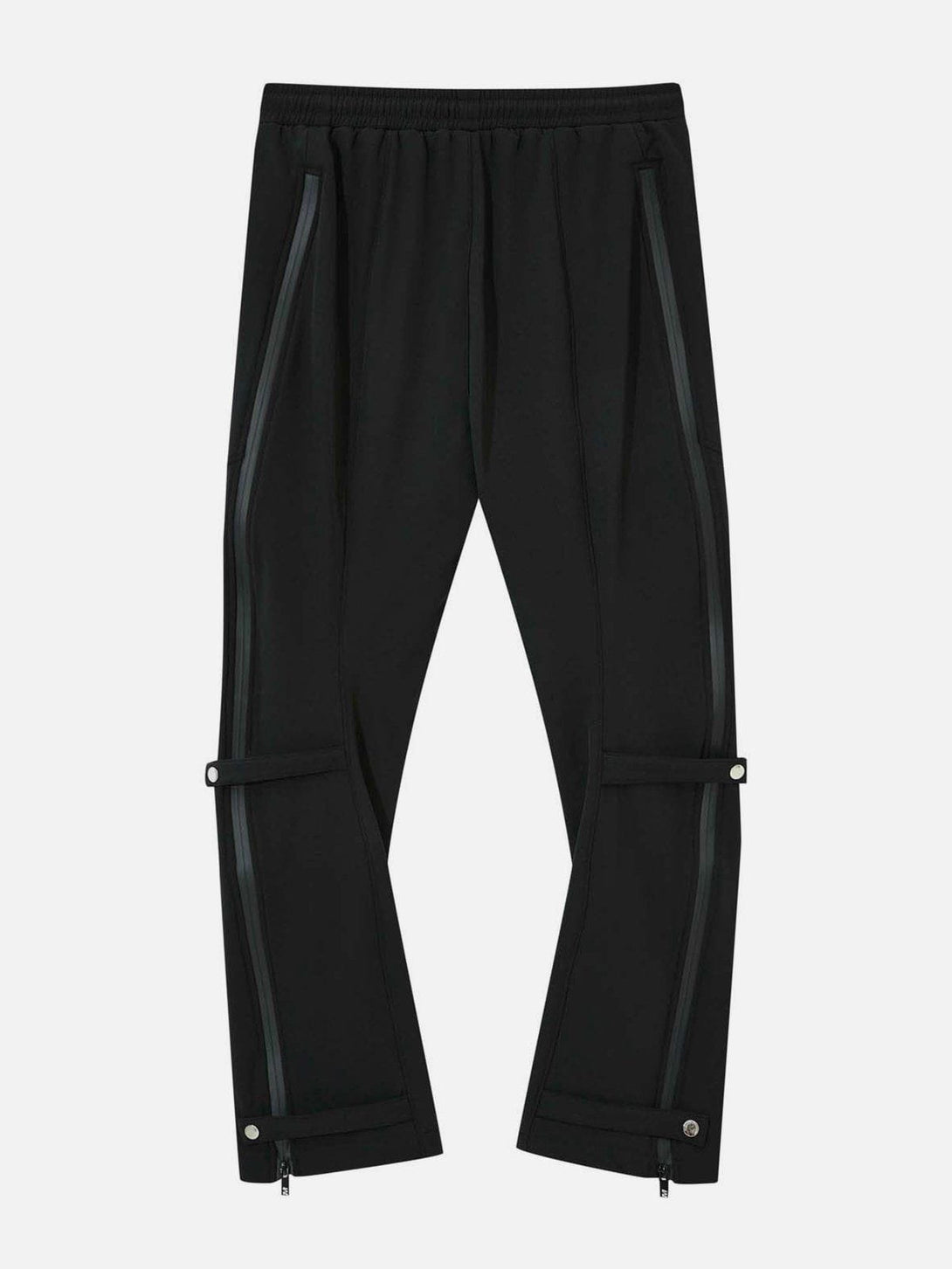 Helmiss - Long Zip Up Drawstring Pants- Streetwear Fashion - helmiss.com