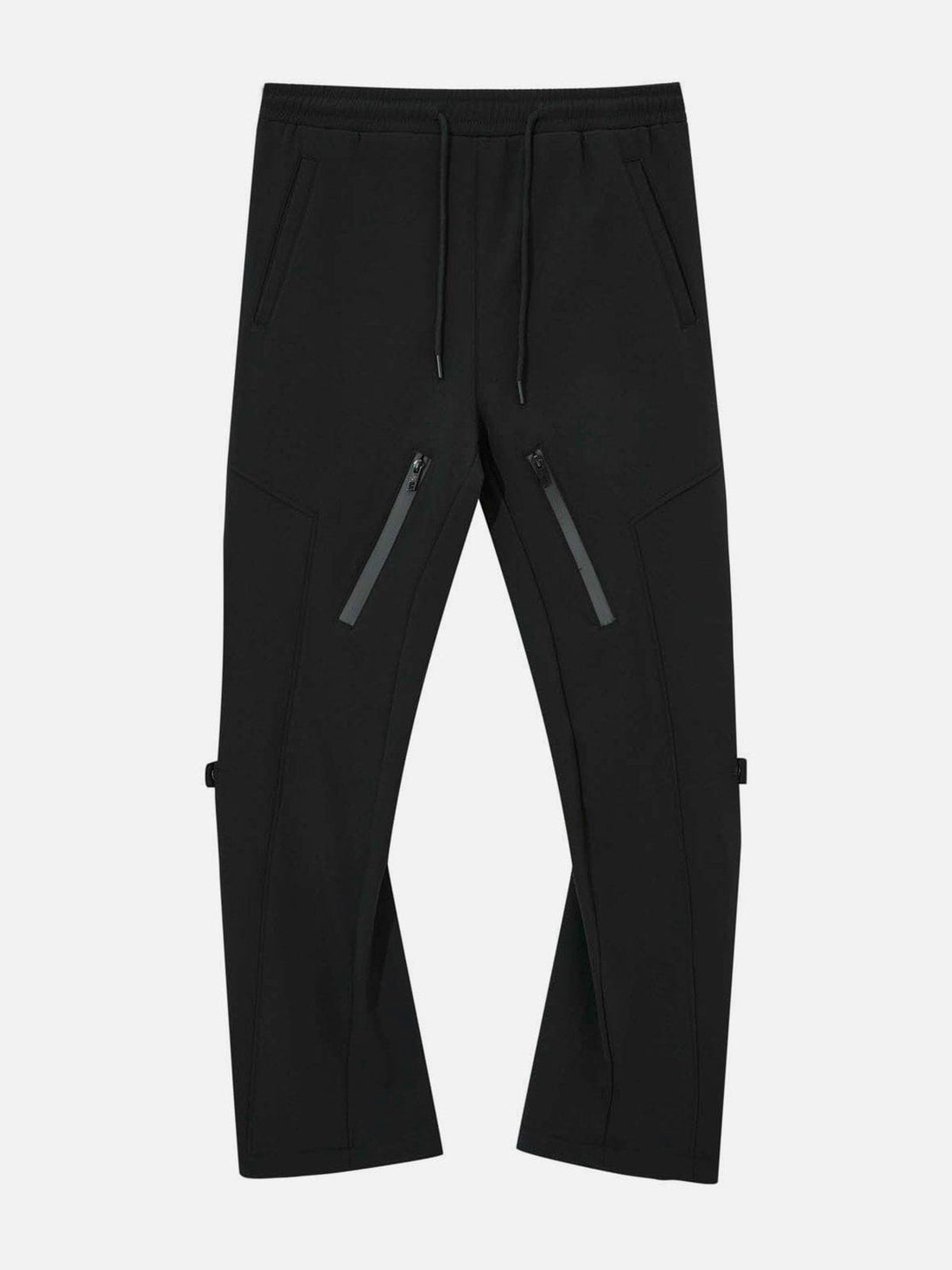 Helmiss - Long Zip Up Drawstring Pants- Streetwear Fashion - helmiss.com