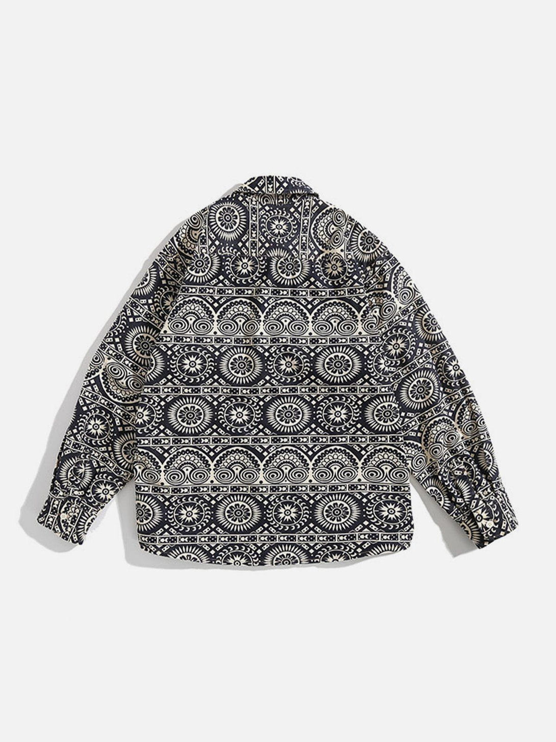 Helmiss - Loose Embroidery Shacket- Streetwear Fashion - helmiss.com