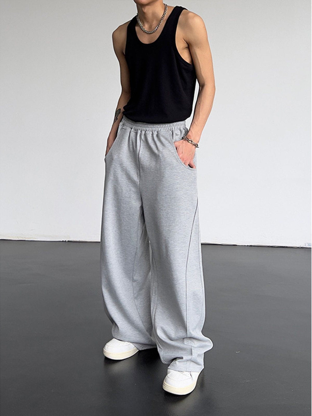 Helmiss - Loose High Waist Pants- Streetwear Fashion - helmiss.com