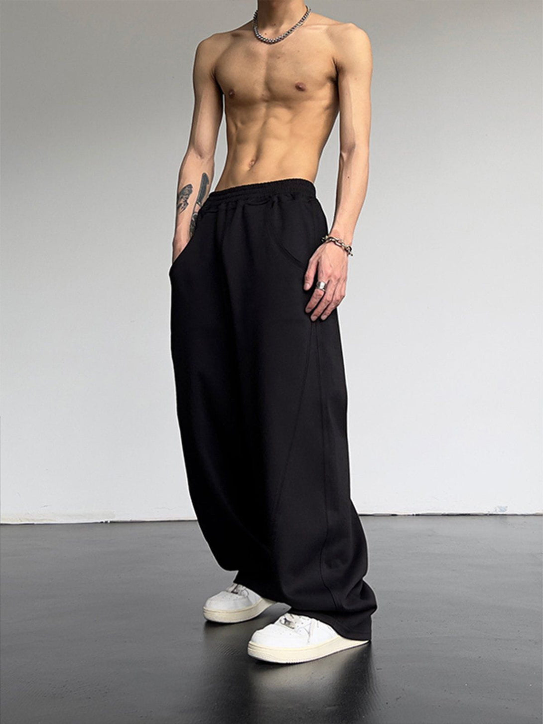 Helmiss - Loose High Waist Pants- Streetwear Fashion - helmiss.com