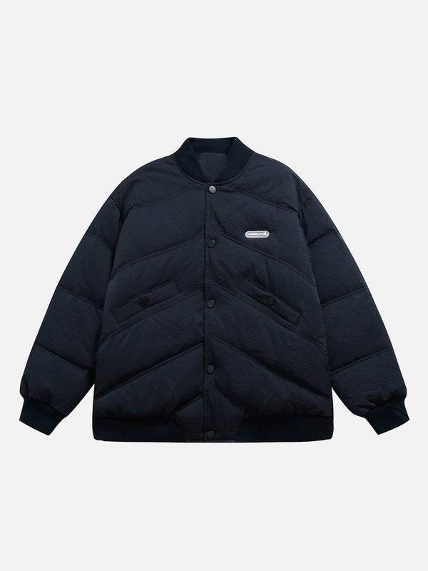 Helmiss - Loose Labeling Winter Coat- Streetwear Fashion - helmiss.com