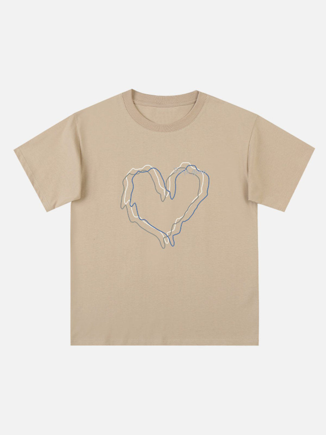 Helmiss - Love Lines Print Tee- Streetwear Fashion - helmiss.com