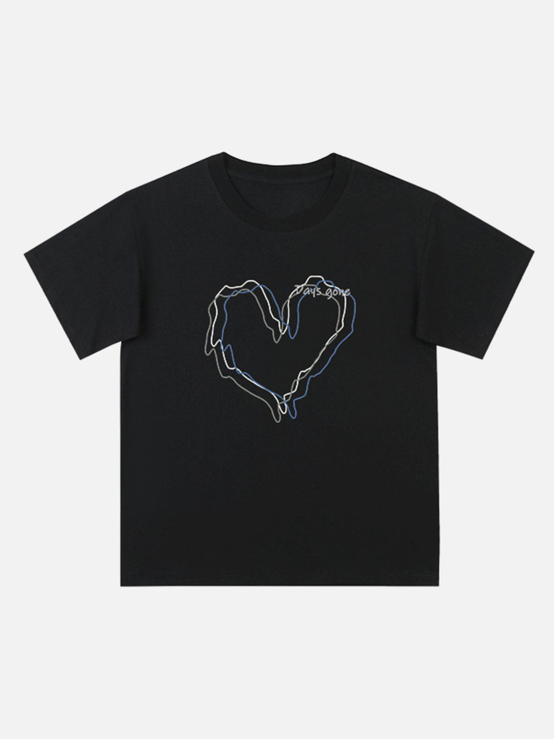 Helmiss - Love Lines Print Tee- Streetwear Fashion - helmiss.com