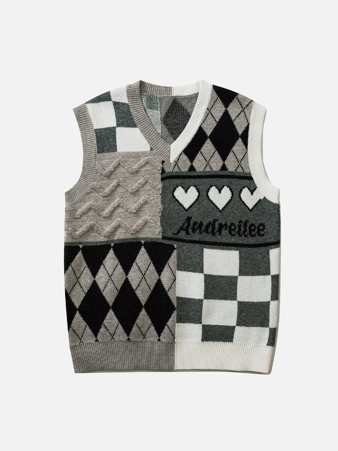 Helmiss - Love Weaving Layering Style Sweater Vest- Streetwear Fashion - helmiss.com