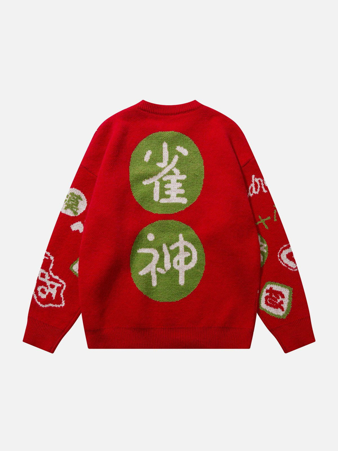 Helmiss - Mahjong Embroidery Sweater- Streetwear Fashion - helmiss.com