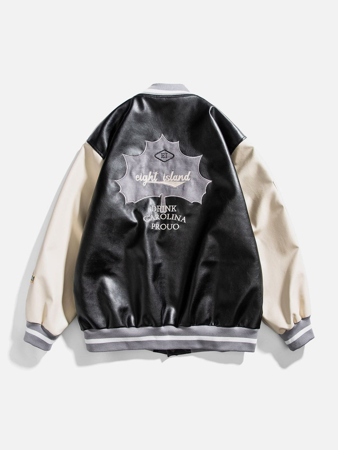 Helmiss - Maple Leaf Leather Jacket- Streetwear Fashion - helmiss.com