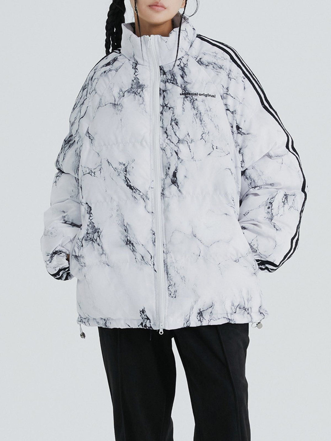 Helmiss - Marbled Smudge Gradient Winter Coat- Streetwear Fashion - helmiss.com