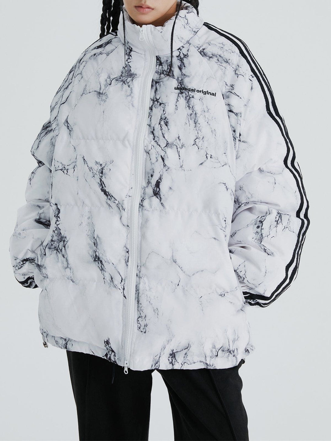 Helmiss - Marbled Smudge Gradient Winter Coat- Streetwear Fashion - helmiss.com