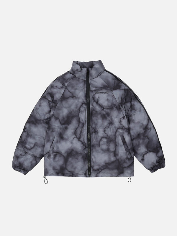 Helmiss - Marbled Smudge Gradient Winter Coat- Streetwear Fashion - helmiss.com