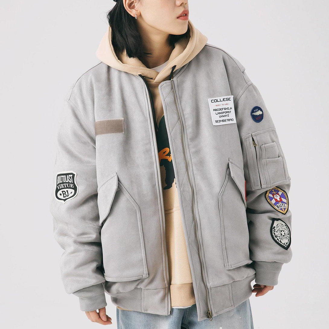 Helmiss - Medal Embroidered Winter Coats- Streetwear Fashion - helmiss.com