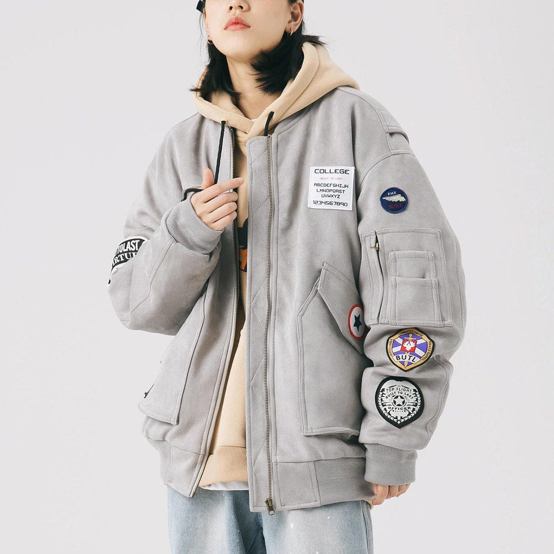 Helmiss - Medal Embroidered Winter Coats- Streetwear Fashion - helmiss.com