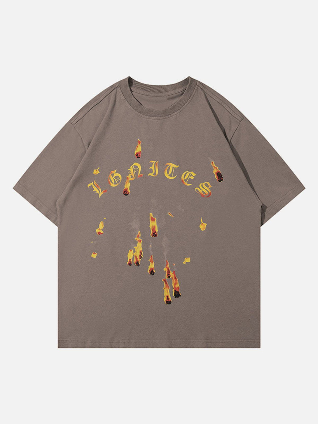 Helmiss - Meteorite Flame Print Tee- Streetwear Fashion - helmiss.com