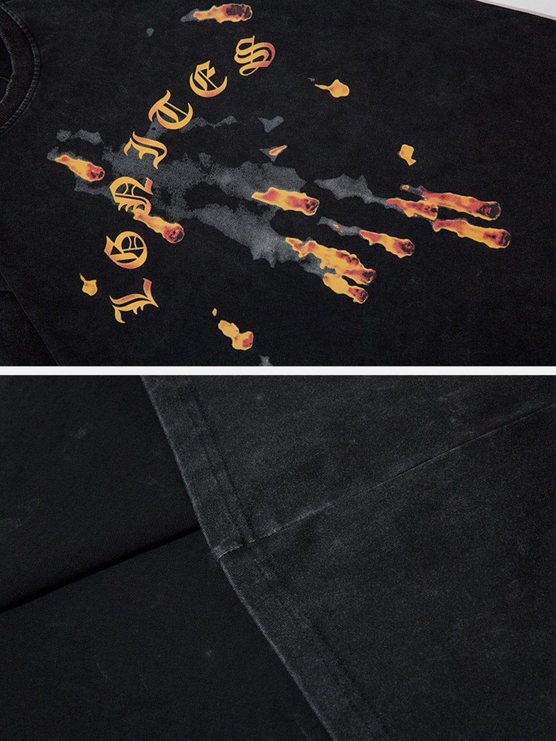 Helmiss - Meteorite Flame Print Tee- Streetwear Fashion - helmiss.com