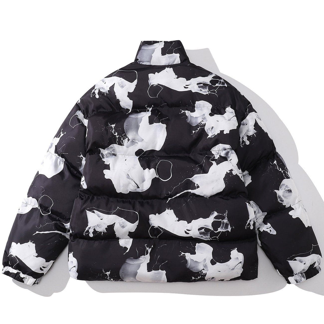 Helmiss - Milk Pattern Winter Coat- Streetwear Fashion - helmiss.com