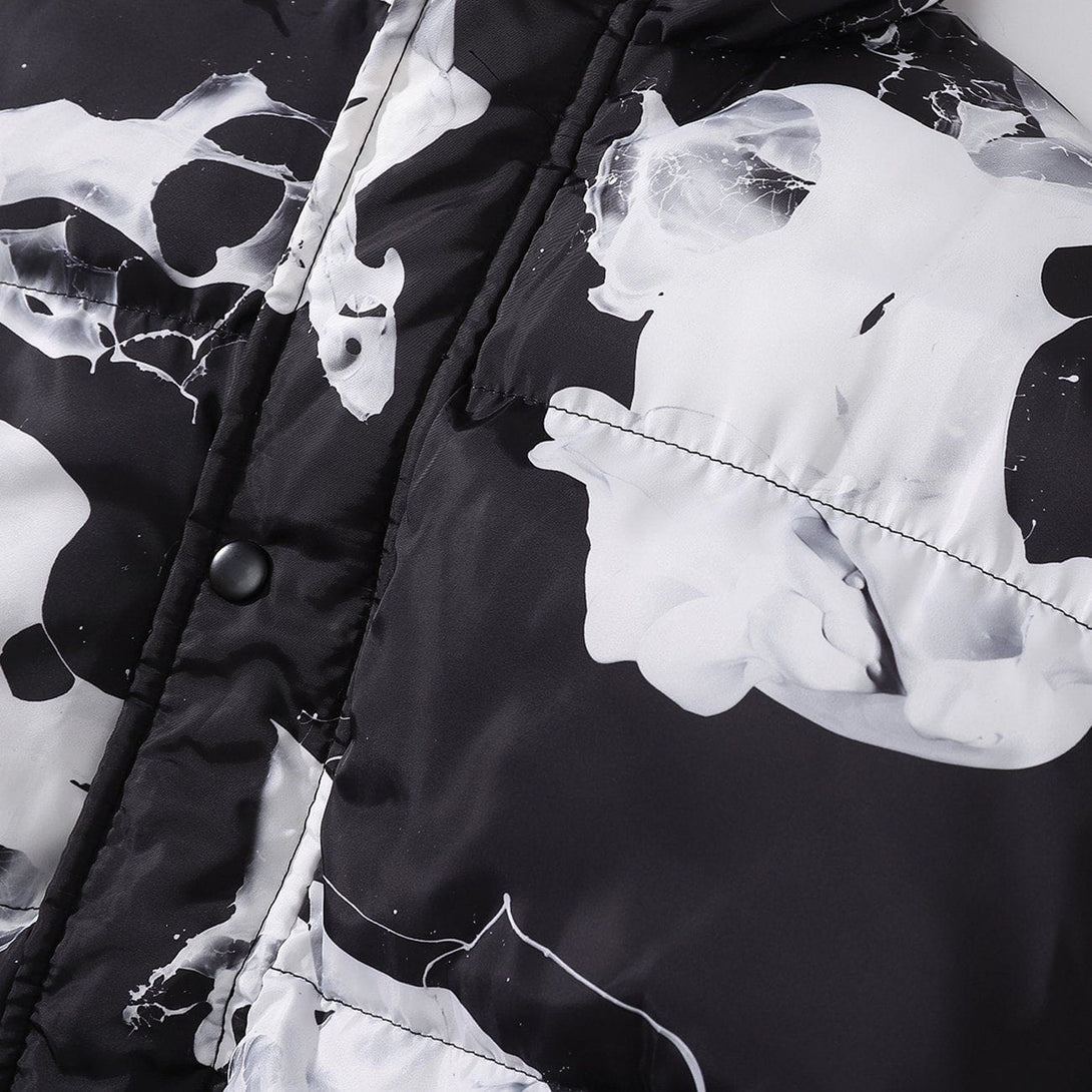 Helmiss - Milk Pattern Winter Coat- Streetwear Fashion - helmiss.com