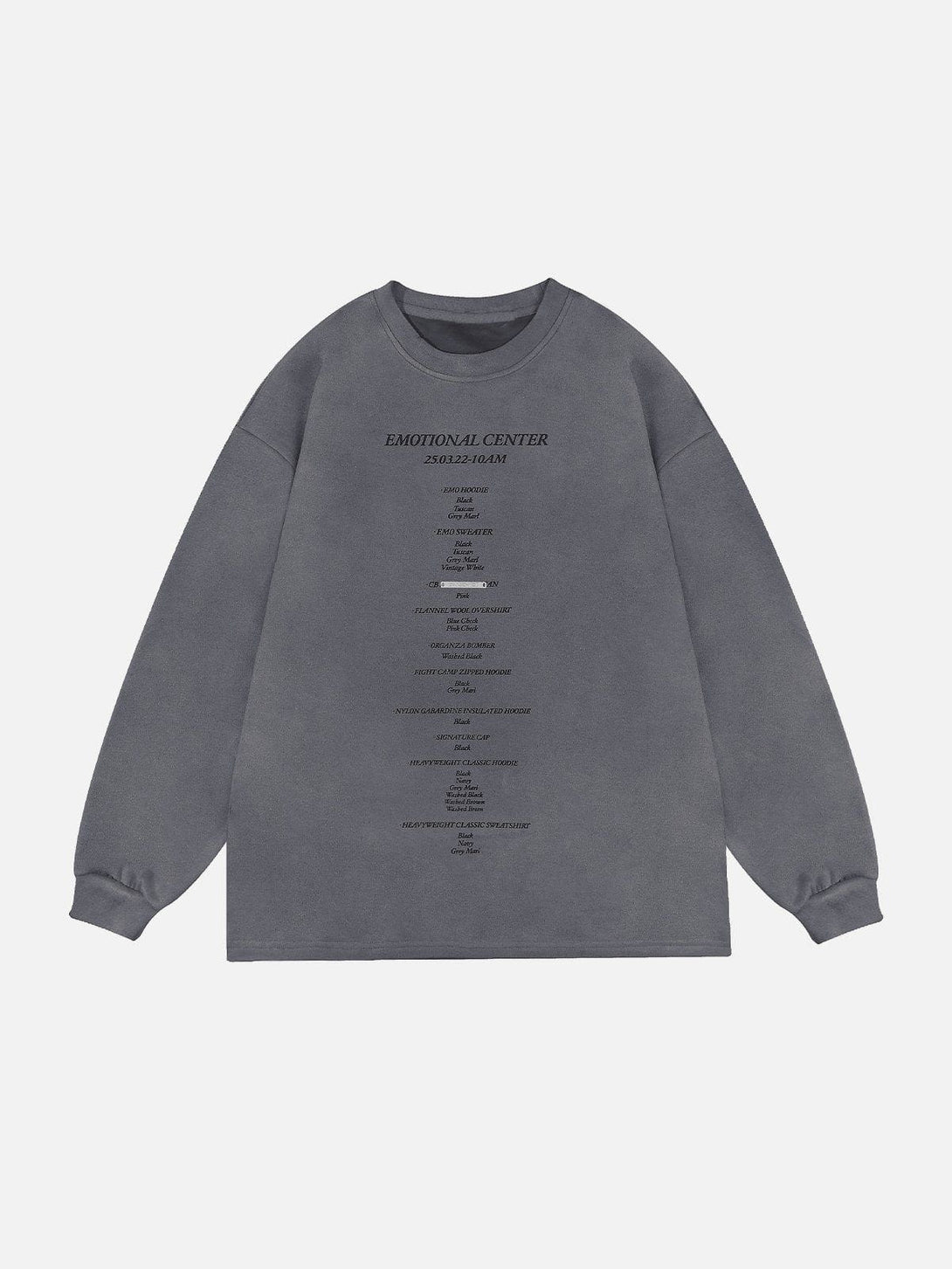 Helmiss - Minimalist Printed Suede Sweatshirt- Streetwear Fashion - helmiss.com