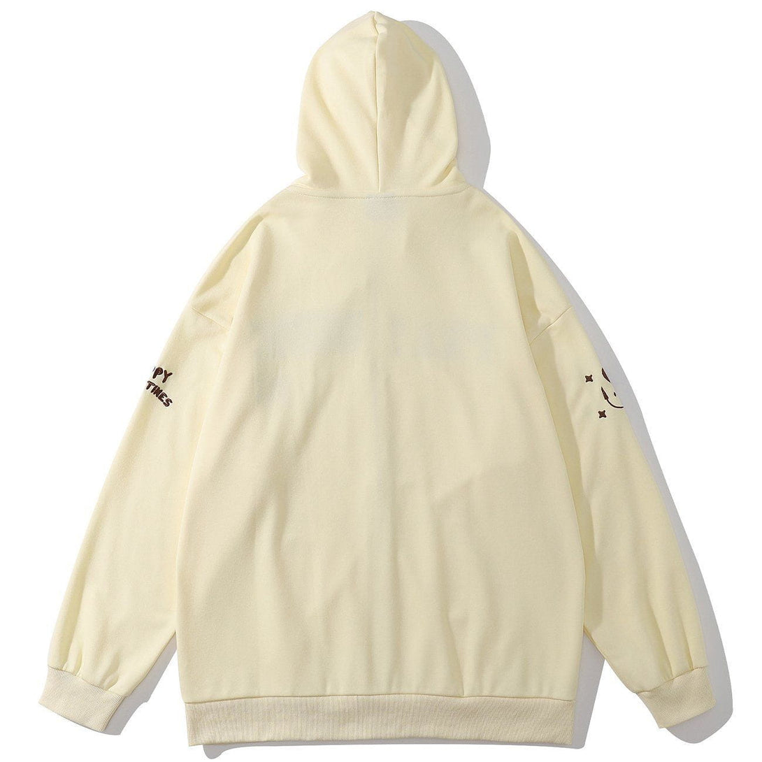 Helmiss - Monogram Print Hoodie- Streetwear Fashion - helmiss.com