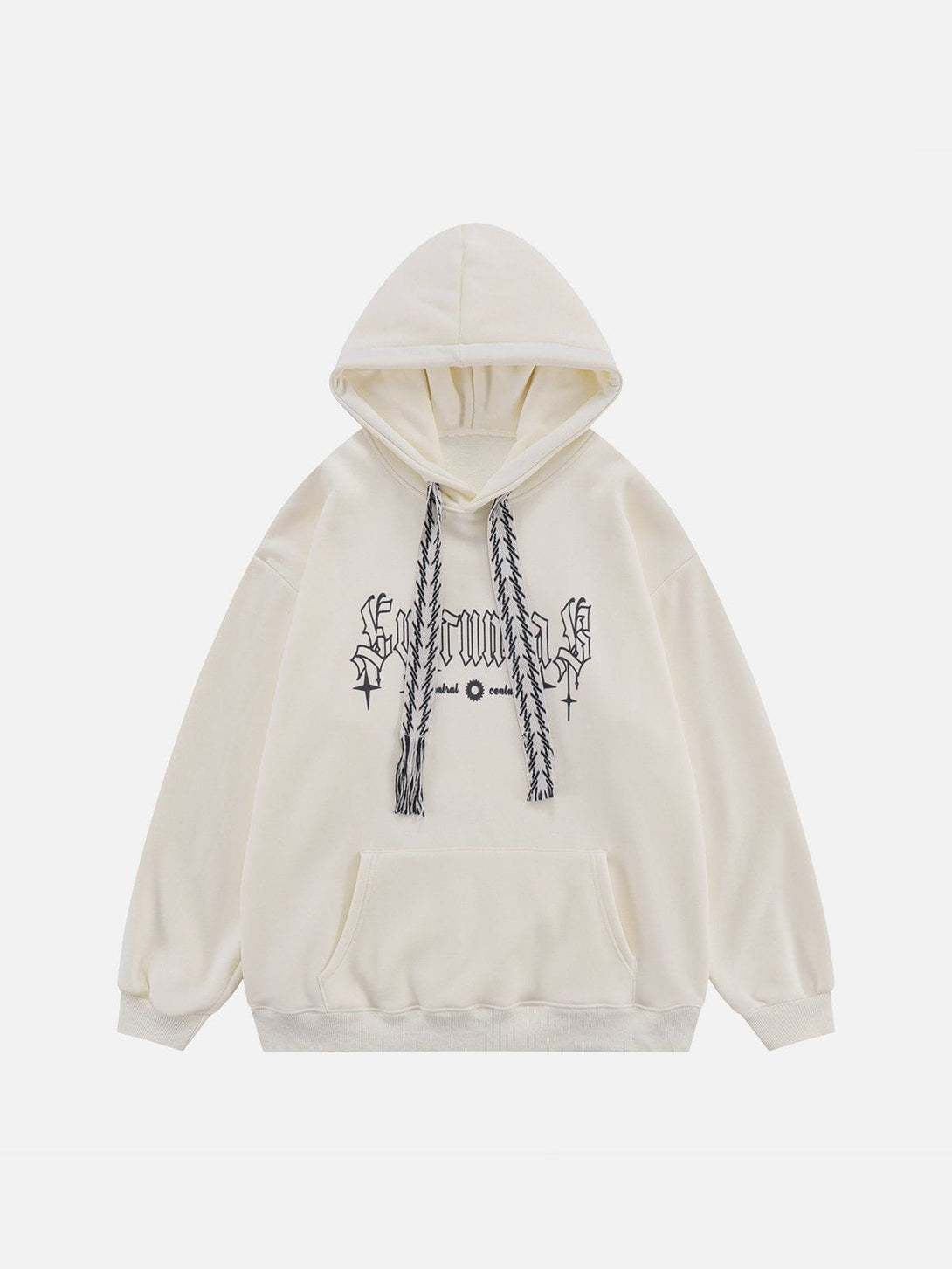 Helmiss - Moon Letter Print Hoodie- Streetwear Fashion - helmiss.com