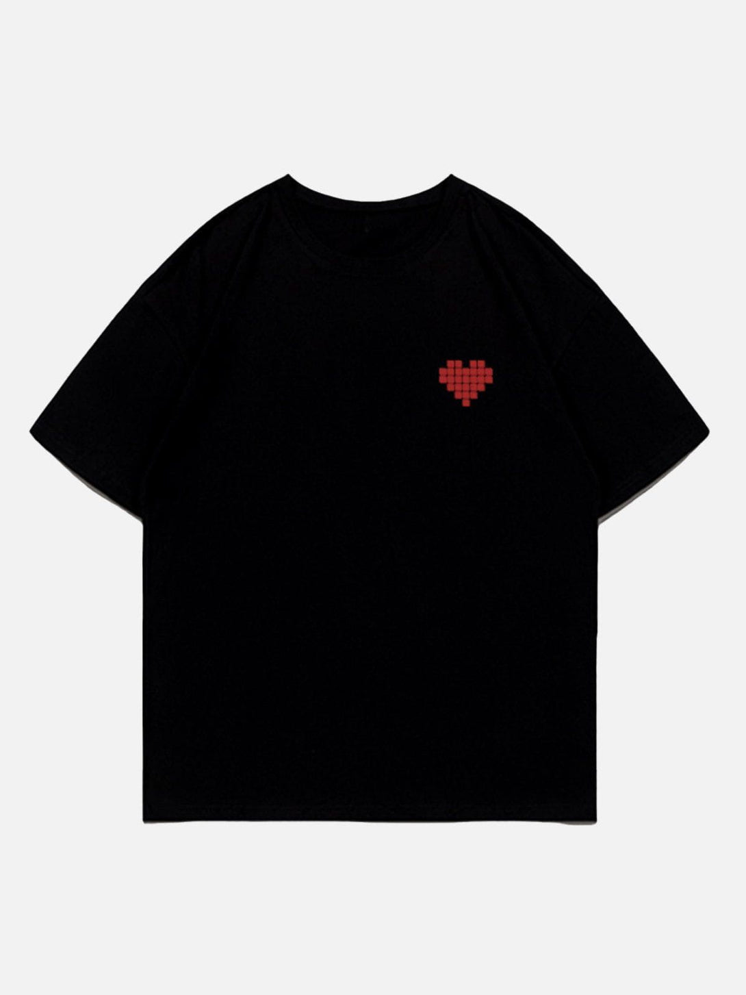 Helmiss - Mosaic Heart Print Tee- Streetwear Fashion - helmiss.com