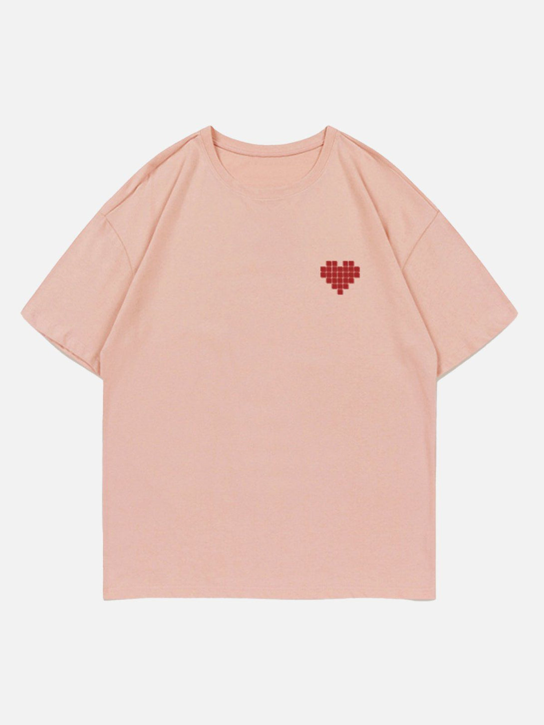 Helmiss - Mosaic Heart Print Tee- Streetwear Fashion - helmiss.com