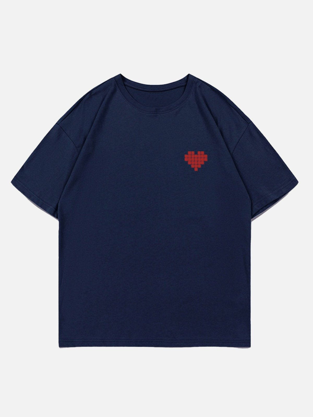 Helmiss - Mosaic Heart Print Tee- Streetwear Fashion - helmiss.com