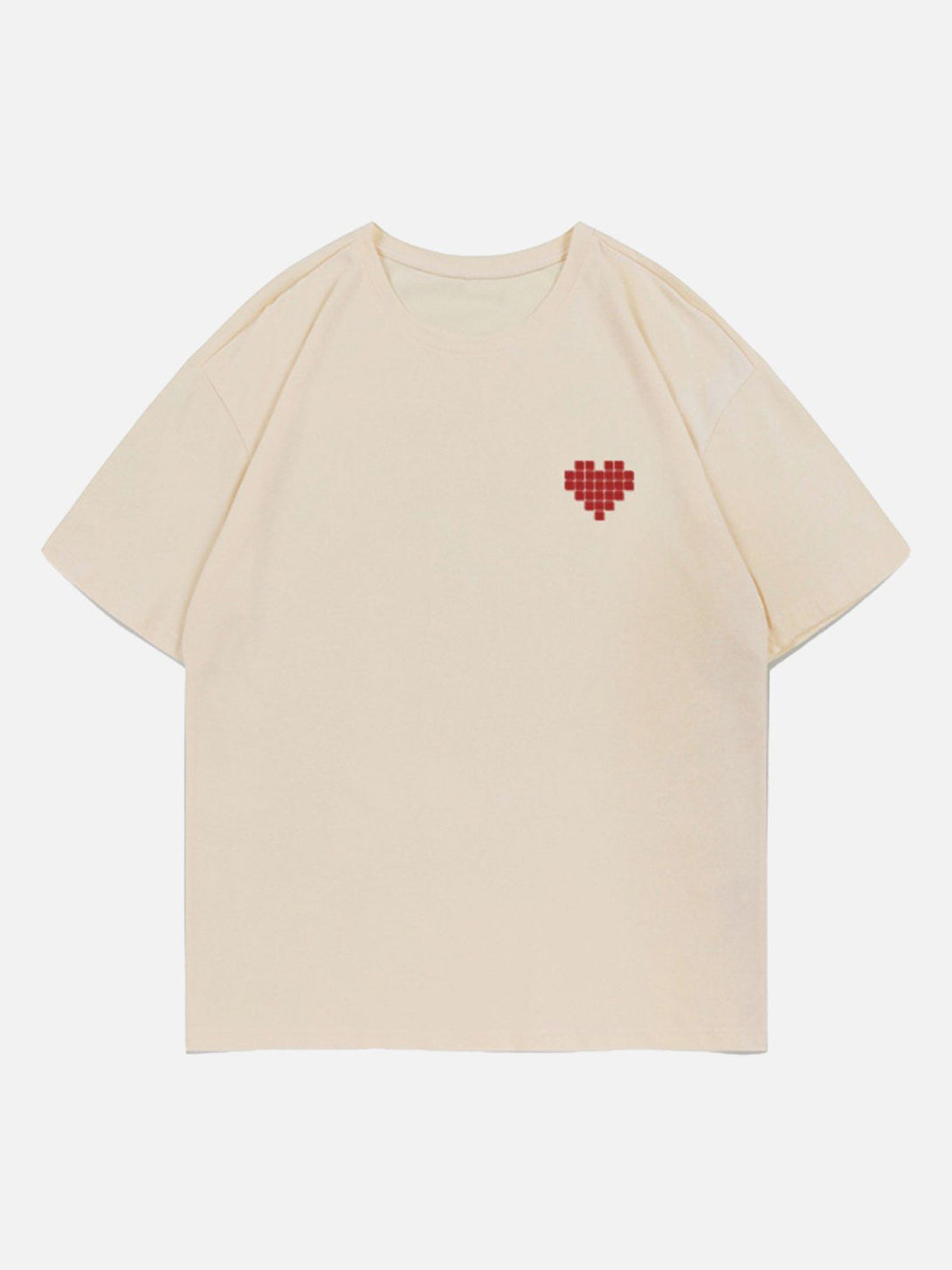 Helmiss - Mosaic Heart Print Tee- Streetwear Fashion - helmiss.com