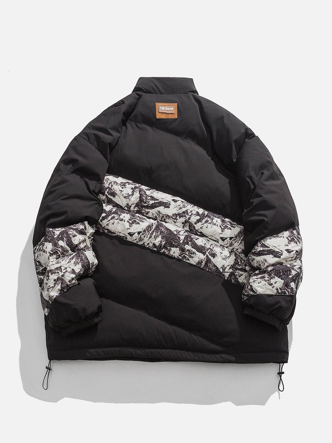 Helmiss - Mountain Print Patchwork Winter Coat- Streetwear Fashion - helmiss.com