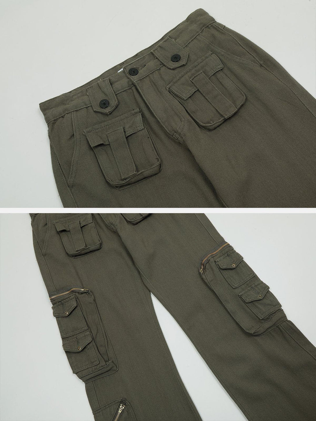 Helmiss - Multi-Pocket Drawstring Pants- Streetwear Fashion - helmiss.com