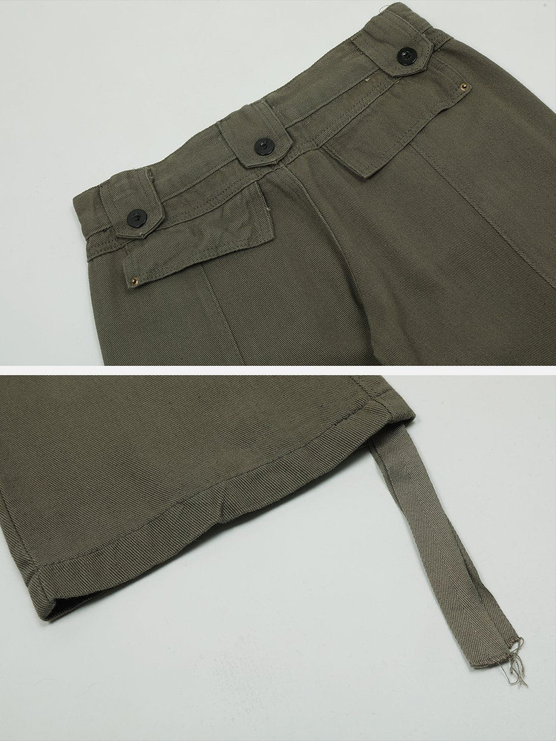 Helmiss - Multi-Pocket Drawstring Pants- Streetwear Fashion - helmiss.com