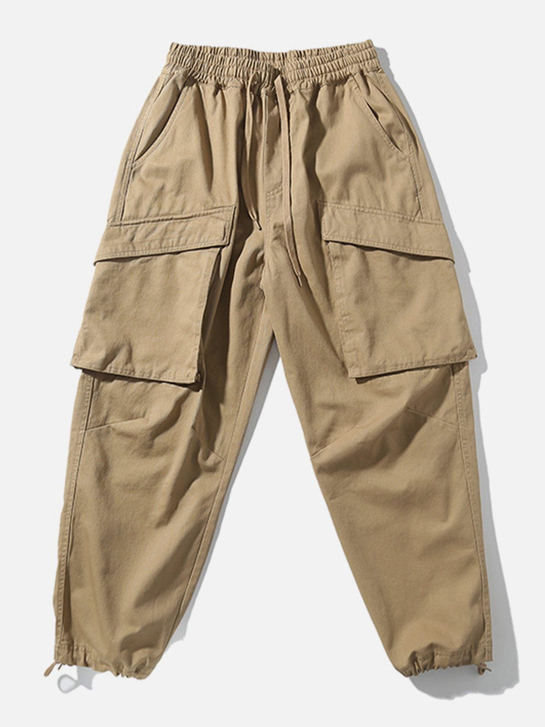 Helmiss - Multi-Pocket Solid Pants- Streetwear Fashion - helmiss.com