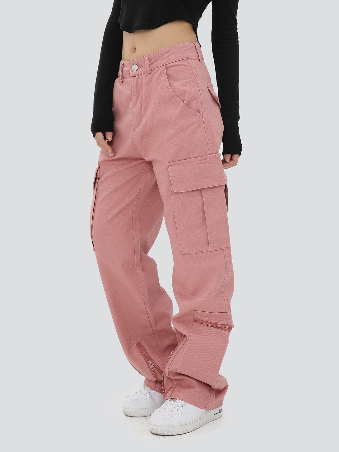 Helmiss - Multi-Pocket Split Pants- Streetwear Fashion - helmiss.com