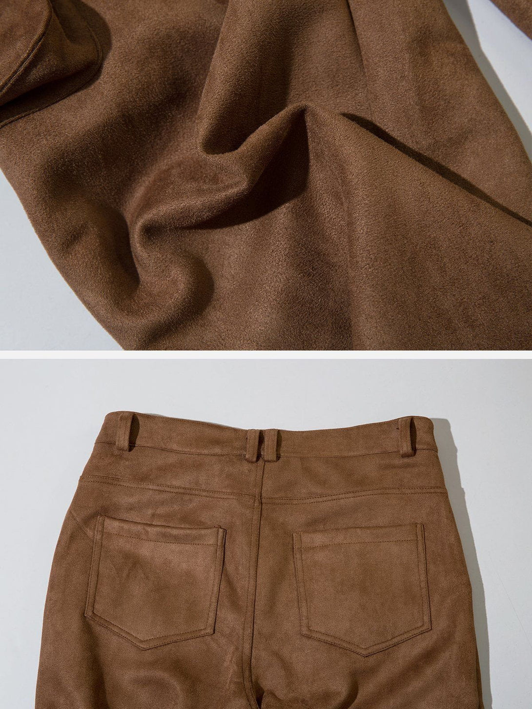 Helmiss - Multi-Pocket Suede Pants- Streetwear Fashion - helmiss.com