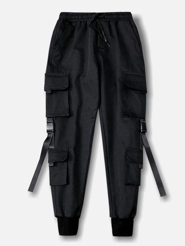 Helmiss - "Multi Pockets Ribbons" Joggers- Streetwear Fashion - helmiss.com