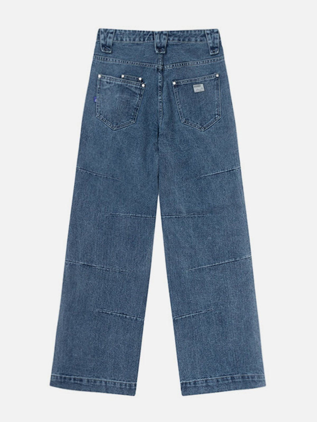 Helmiss - Multi Ruched Wash Jeans- Streetwear Fashion - helmiss.com