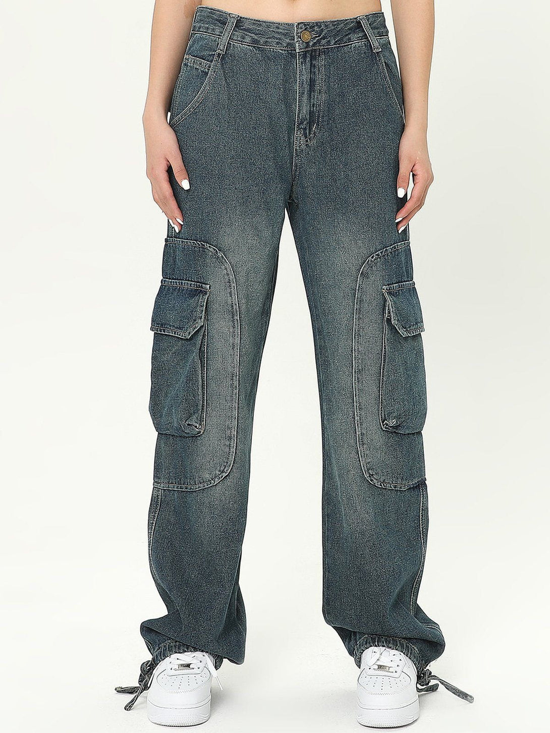 Helmiss - Multi-pocket Cargo Jeans- Streetwear Fashion - helmiss.com