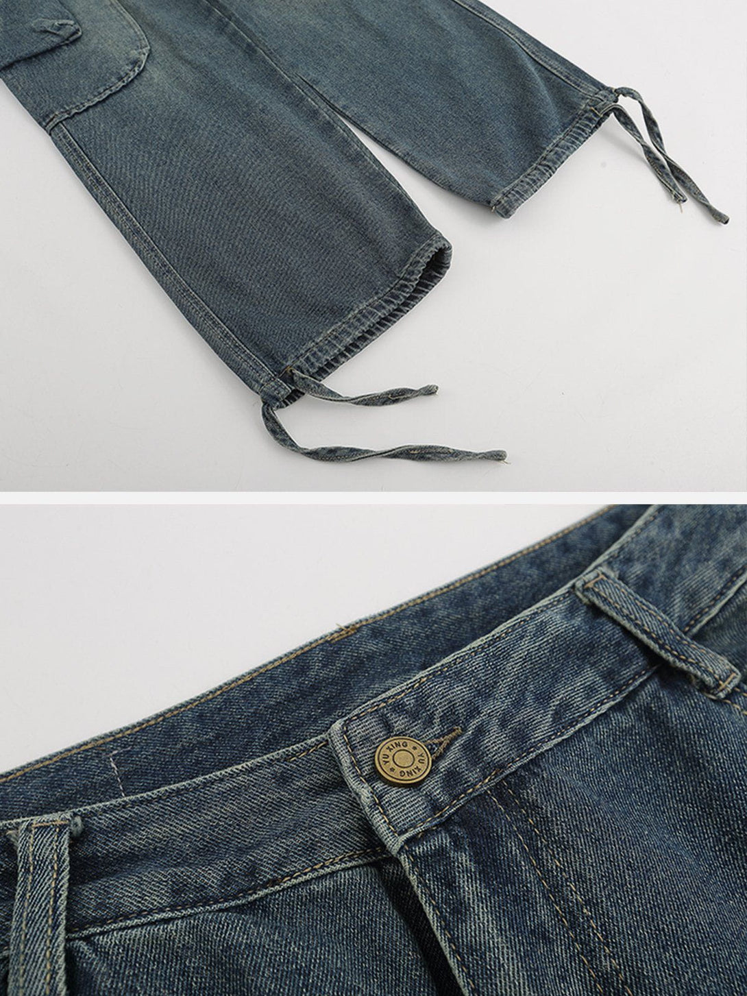 Helmiss - Multi-pocket Cargo Jeans- Streetwear Fashion - helmiss.com