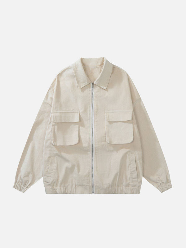 Helmiss - Multi-pocket Corduroy Jacket- Streetwear Fashion - helmiss.com