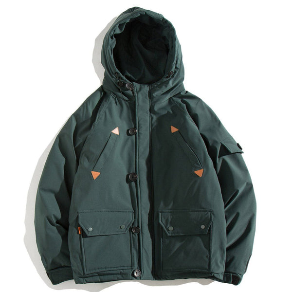 Helmiss - Multi-pocket Hooded Winter Coat- Streetwear Fashion - helmiss.com