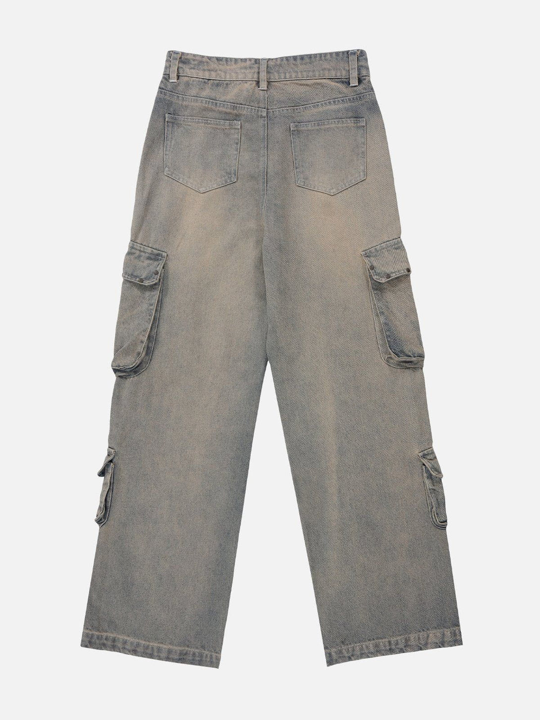 Helmiss - Multi-pocket Washed Design Jeans- Streetwear Fashion - helmiss.com