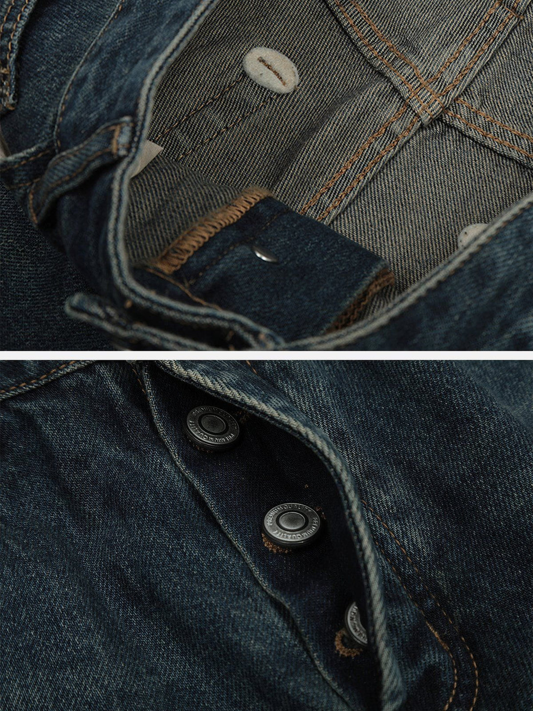 Helmiss - Multiple Buttons Jeans- Streetwear Fashion - helmiss.com