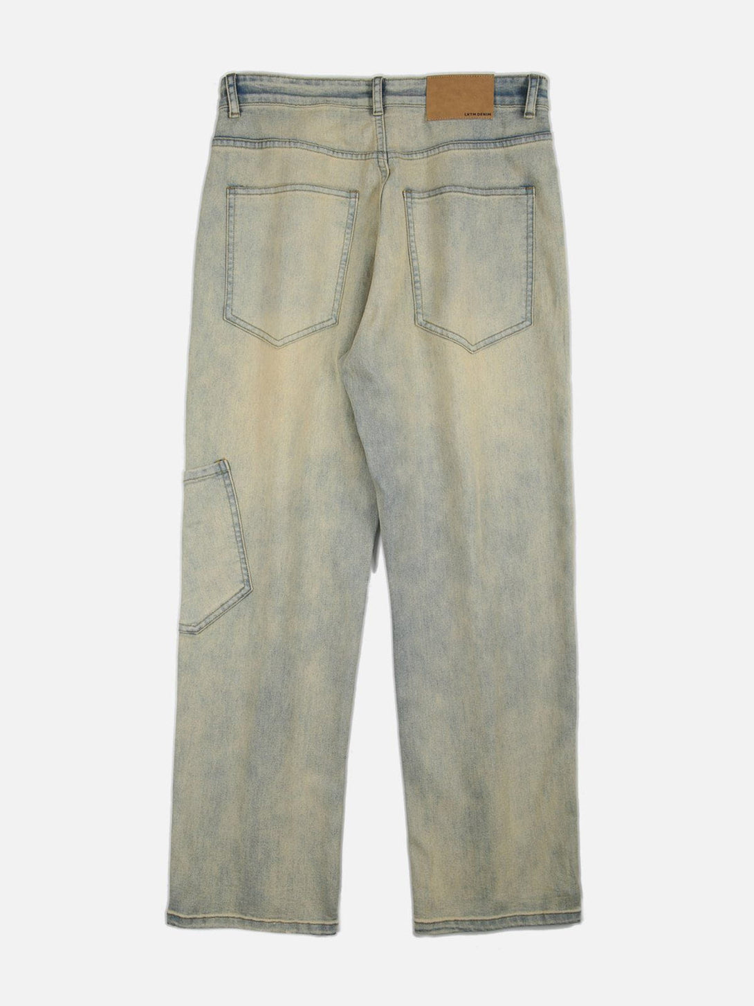 Helmiss - Multiple Pockets Washed Jeans- Streetwear Fashion - helmiss.com