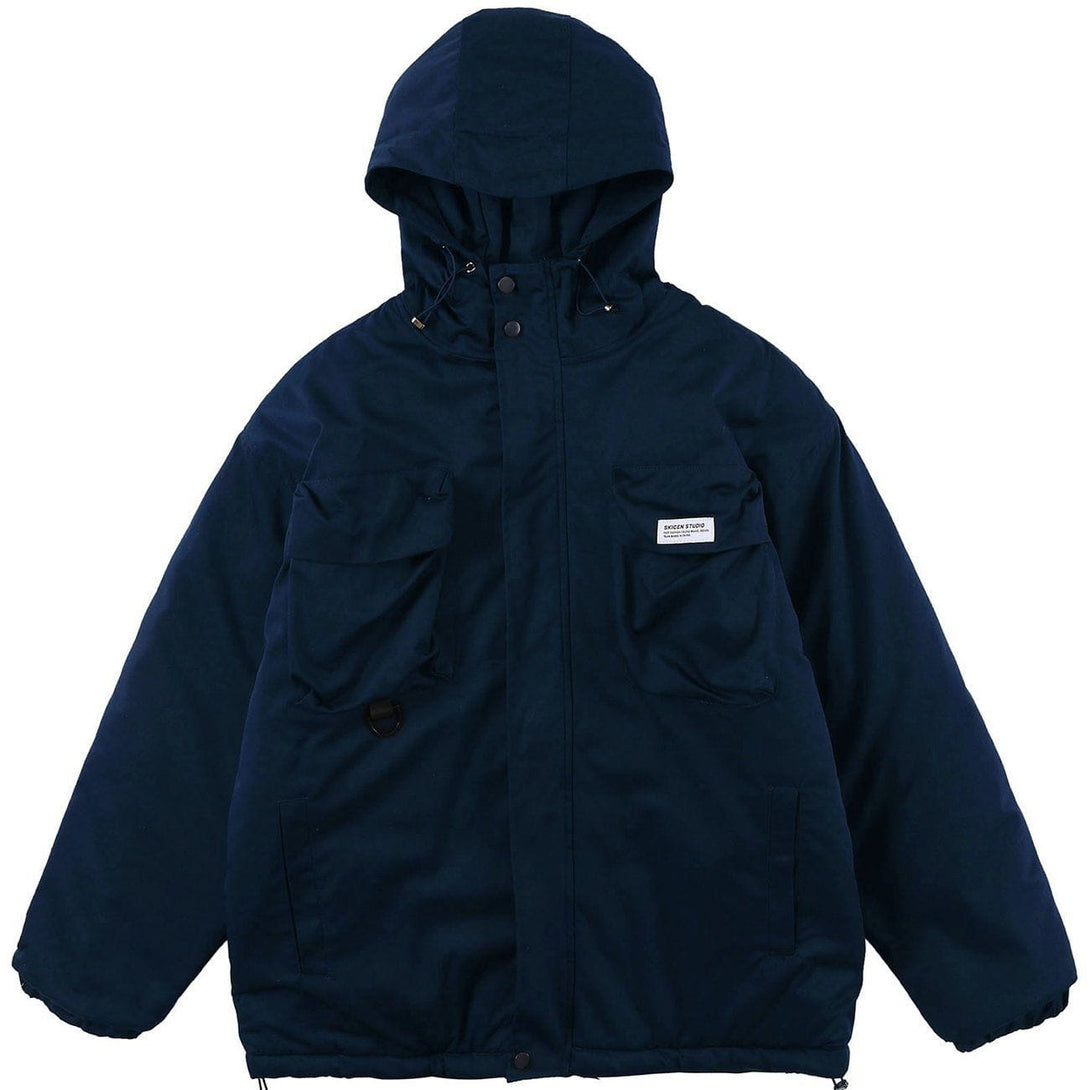 Helmiss - Multiple Pockets Winter Coat- Streetwear Fashion - helmiss.com