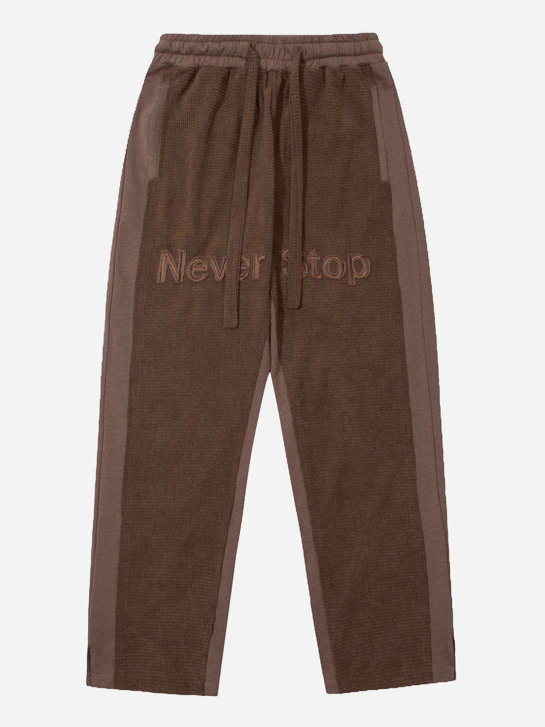 Helmiss - "Never Stop" Embroidered Pants- Streetwear Fashion - helmiss.com