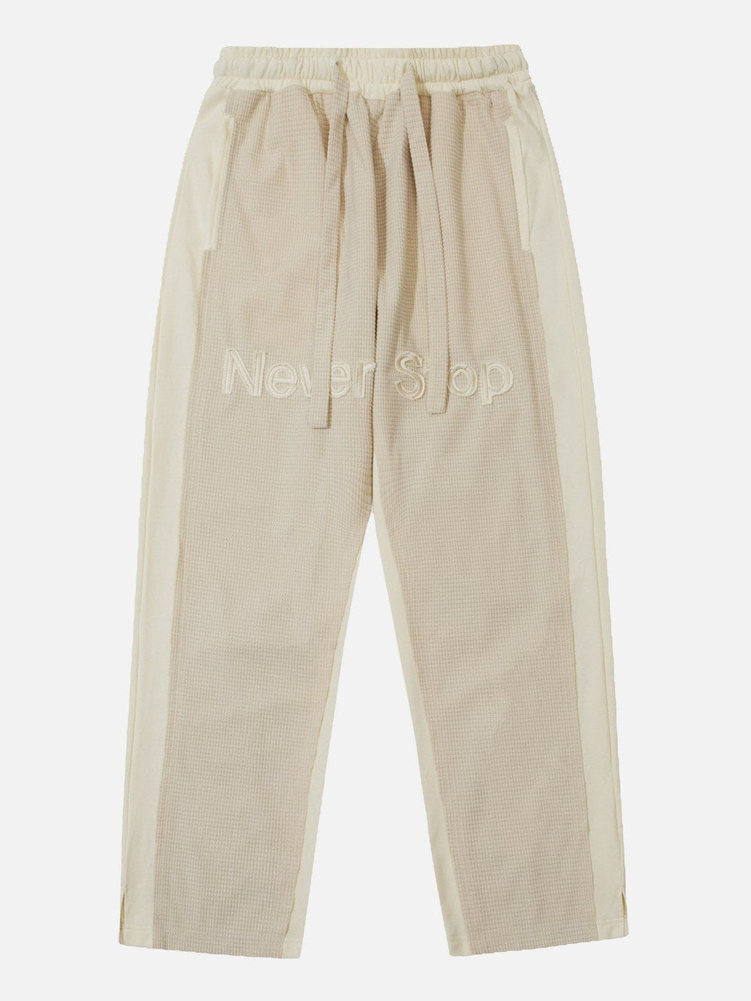 Helmiss - "Never Stop" Embroidered Pants- Streetwear Fashion - helmiss.com