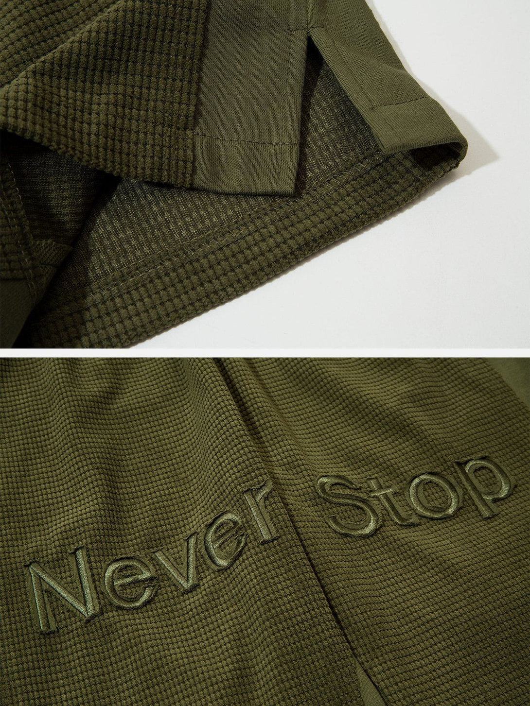 Helmiss - "Never Stop" Embroidered Pants- Streetwear Fashion - helmiss.com