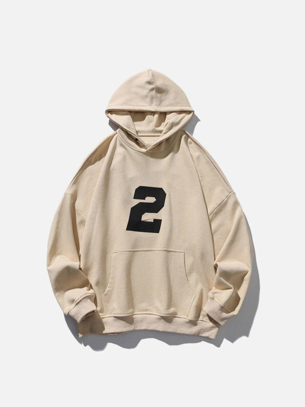 Helmiss - Number “2” Print Hoodie- Streetwear Fashion - helmiss.com