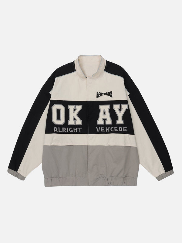 Helmiss - "OKAY" Color Matching Jacket- Streetwear Fashion - helmiss.com