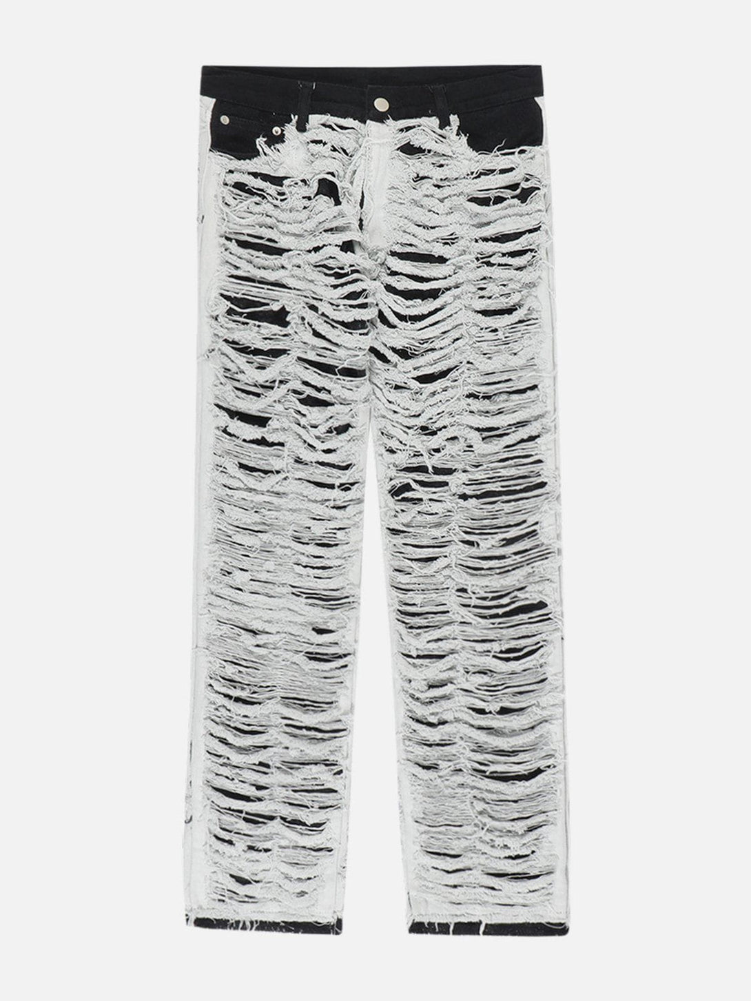 Helmiss - Openwork Broken Hole Jeans- Streetwear Fashion - helmiss.com